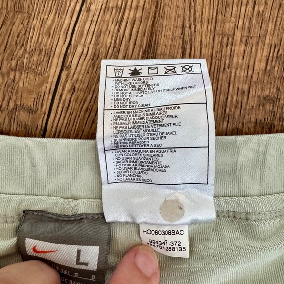 Nike Challenge Pleated Tennis Skirt Skort Green Black Women's Size L - Picture 6 of 7